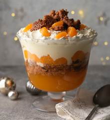Mandarin and White Chocolate Trifle