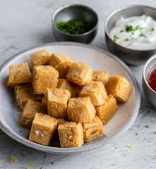 "Tofu" de lentilhas vermelhas