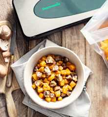 Accompagnement de légumes d'automne sous-vide