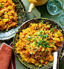 Riz djerbien aux blancs de poulet