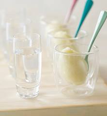 Lychee Sorbet with Vodka