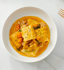 Paccheri zucca e salsiccia