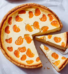 Käsekuchen mit Mandarinen