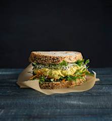 Curried chickpea and lentil sandwich filling