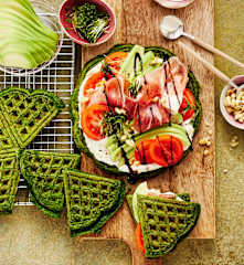 Spinat-Waffel-Sandwiches