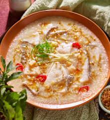 Dried Scallop Fish Slice Congee