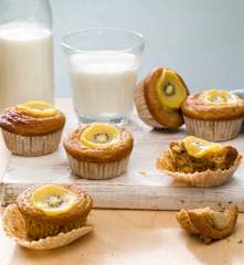 Magdalenas con kiwi