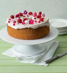Raspberry chiffon cake