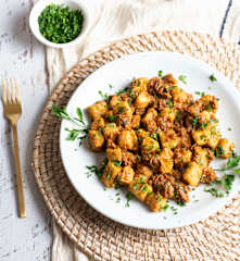 Ñoquis gremolata con salsa de ossobuco
