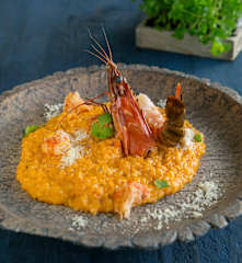 Ριζότο με γαρίδες και παρμεζάνα