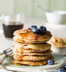 Tortitas de avena y arándanos