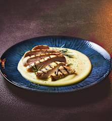 Petto di pollo alla griglia con purè di patate