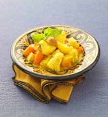 Tajini di rana pescatrice con limone sotto sale