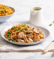 Indyk z warzywną kaszą