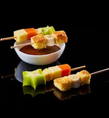 Bachour: Fondue tropical de maracuyá, chocolate y brioche