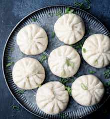 Char siu bao buns con carote all'aceto