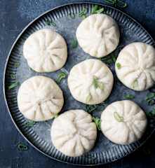 Char Siu Bao Buns with Pickled Carrots