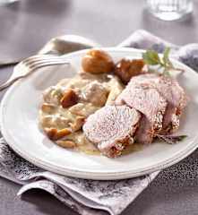 Filet mignon con porcini e castagne