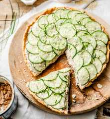 Tarte rafraîchissante concombre et thon