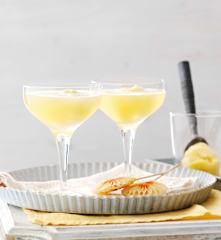 Sorbetto all'arancia e spumante