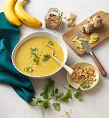 Vegane Bananen Curry Suppe