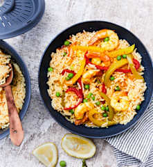 Paella express aux crevettes