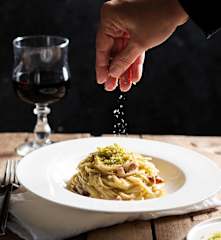 Spaghetti in Pistaziencreme