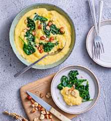 Polenta crémeuse aux épinards