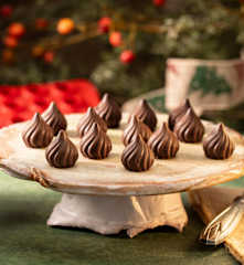 Bombones de frambuesa y chocolate