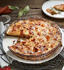 Quiche de calabaza y queso feta