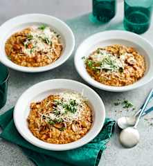 Mushroom brown rice risotto (Diabetes)