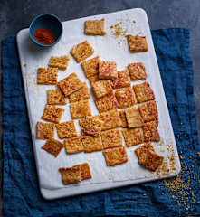 Bolachas crackers de farinha de milho