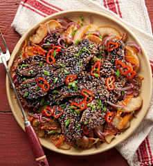 Grilled Korean Short Ribs with Apples