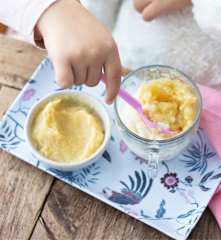 Riz au lait et compote de pommes