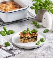Lasagne z kurczakiem i szpinakiem
