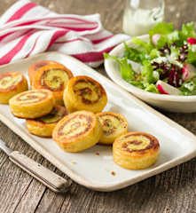 Kartoffel-Käse-Roulade mit RUPP Feinster Streich Emmentaler