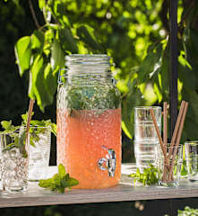 Rabarbarowa lemoniada do słoja