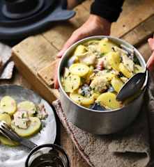 Salade de pommes de terre et hareng fumé