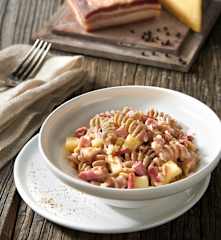 Pasta integrale con toma Piemontese filante