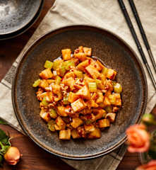 椒麻肉糜炒藕粒