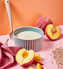 Dinkel-Milchbrei mit Pfirsich