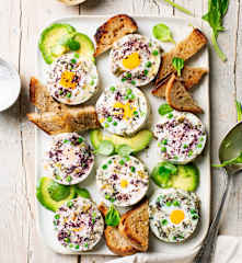 Grüne Mini-Shakshukas