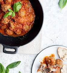 Albóndigas de ternera con tomate (Batch cooking)