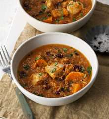 Red bean chicken and sweet potato stew