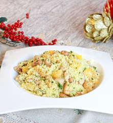 Couscous marroquino com damascos e castanhas