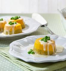 Mini soufflé con fonduta al Parmigiano Reggiano