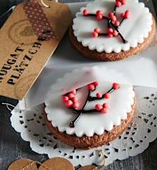 Winterliche Nougat-Plätzchen