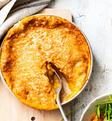 Gratin de butternut et polenta au comté