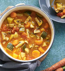 Guiso de verduras al azafrán