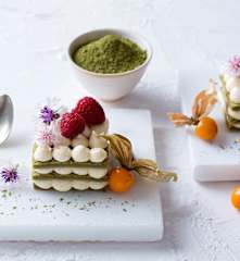 Esponjoso de té matcha